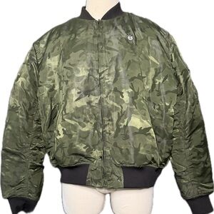 Cult of Individuality Men's reversible Black/Camouflage Bomber Jacket